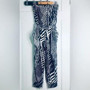 [KATIE] Strapless Harlem Romper
